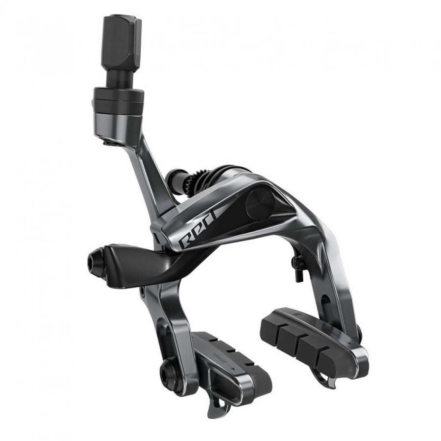 SRAM RED AXS Rennradbremse vorne, Aero Link, mit SwissStop Carbonbelägen.