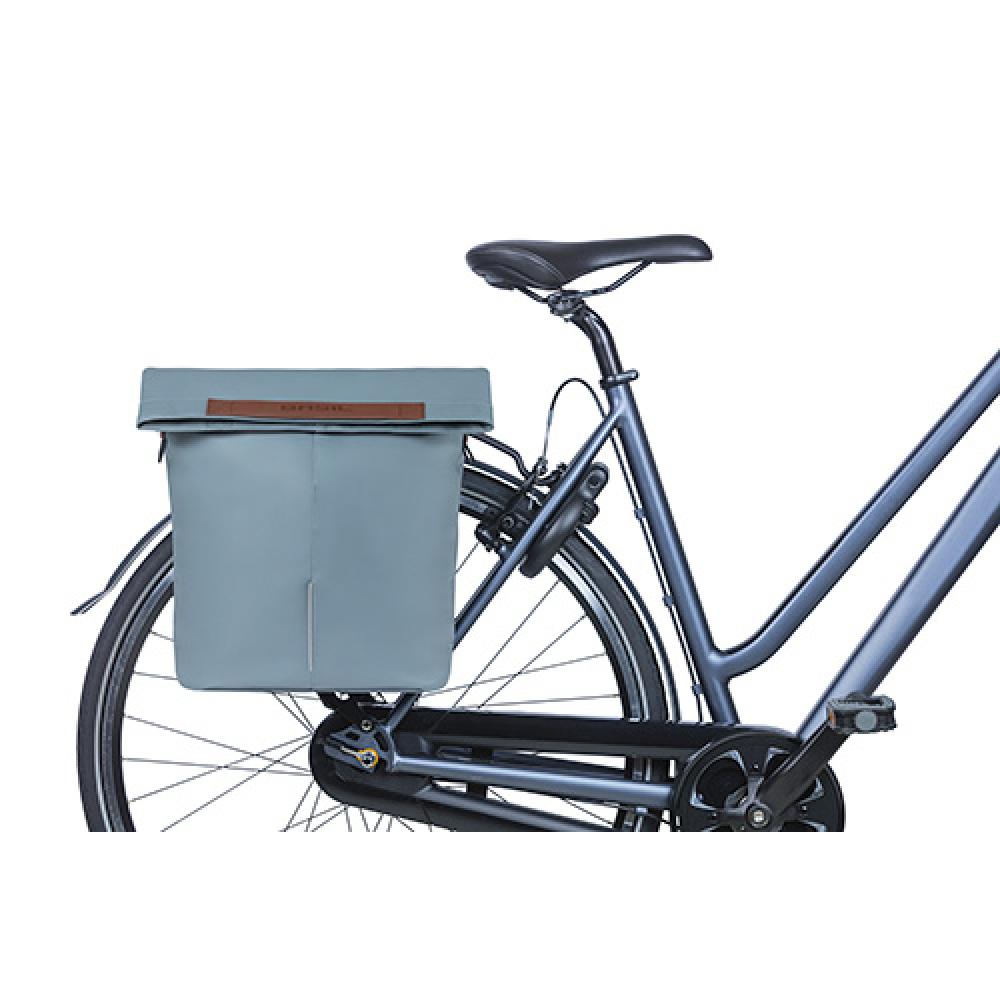 Basil City Fahrradshopper Vegan Leather graphite blue Größe 30x18x49cm 16l
