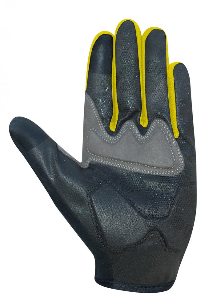 CHIBA Gel Performer - Radhandschuhe XS schwarz/neongelb, gelgepolstert, atmungsaktiv