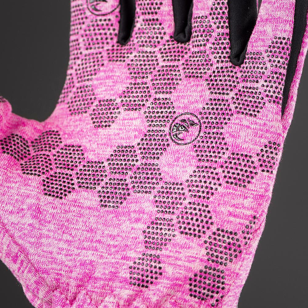 CHIBA Allround Light - Fahrradhandschuhe XS pink, Polartec-Fleece, Touchfunktion, reflektierend