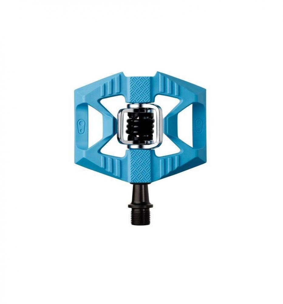 Crankbrothers Double Shot 1 Hybrid-Fahrradpedal in Blau-Schwarz.