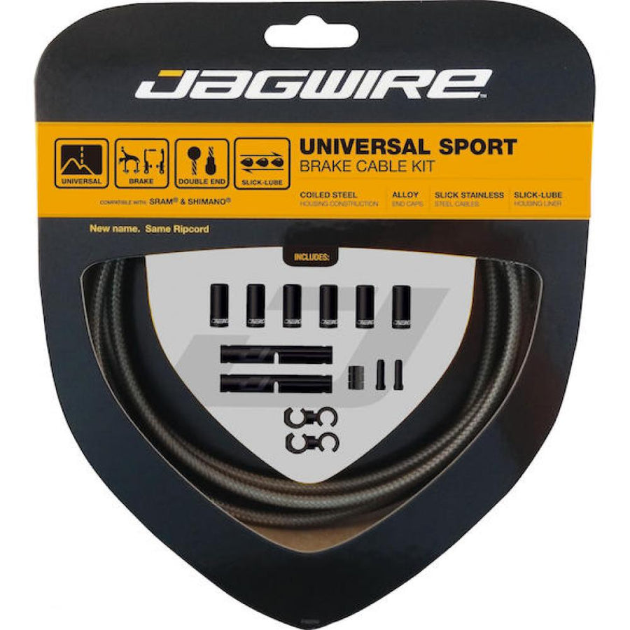 Jagwire Bremszugset Universal Sport [Universal] Carbon/silber - geschmeidige Bremsperformance