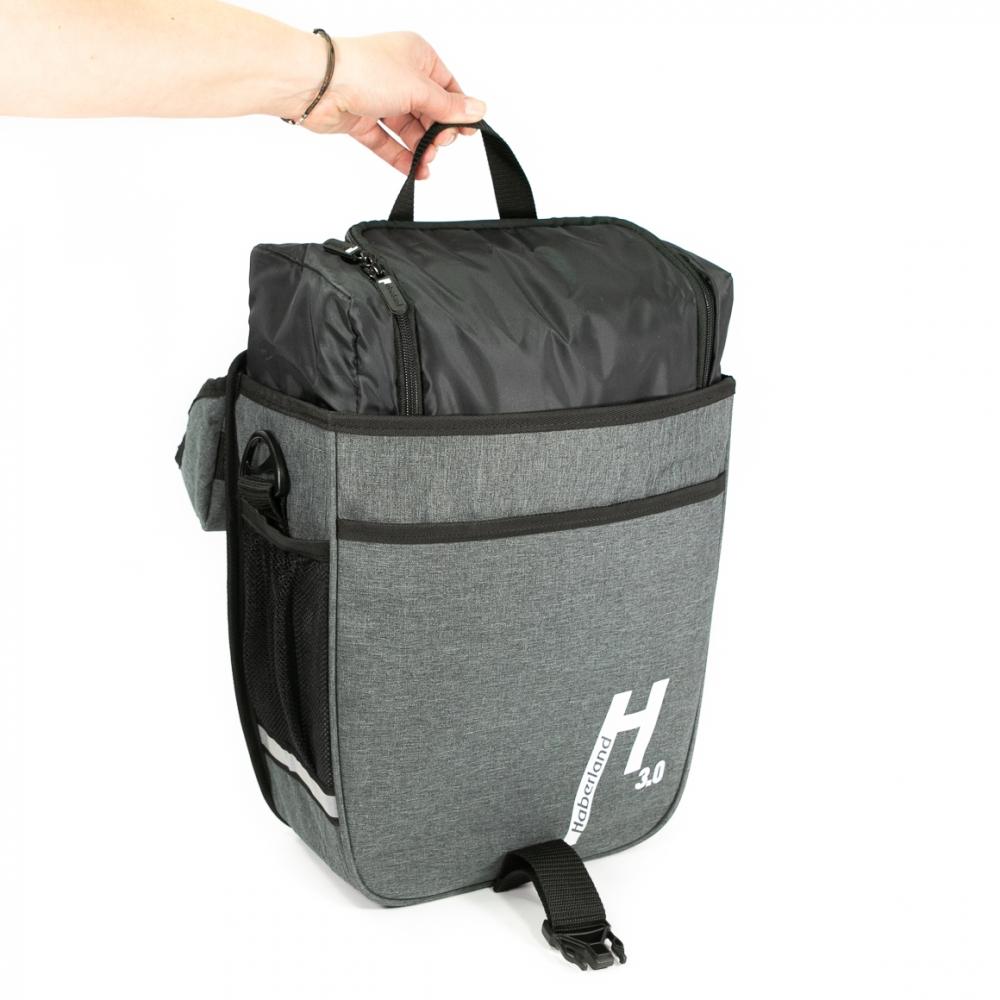 Haberland Einsatz für Einzel-/Doppeltaschen schwarz - mehr Ordnung auf Tour