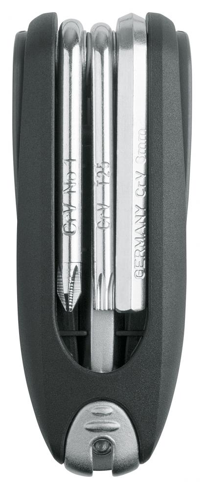 SKS Germany Multitool CT-Worx 20 Funktionen - Kompaktes Fahrradwerkzeug mit Innensechskant, Torx, Schraubendrehern, Kettennieter und Speichenschlüssel für unterwegs