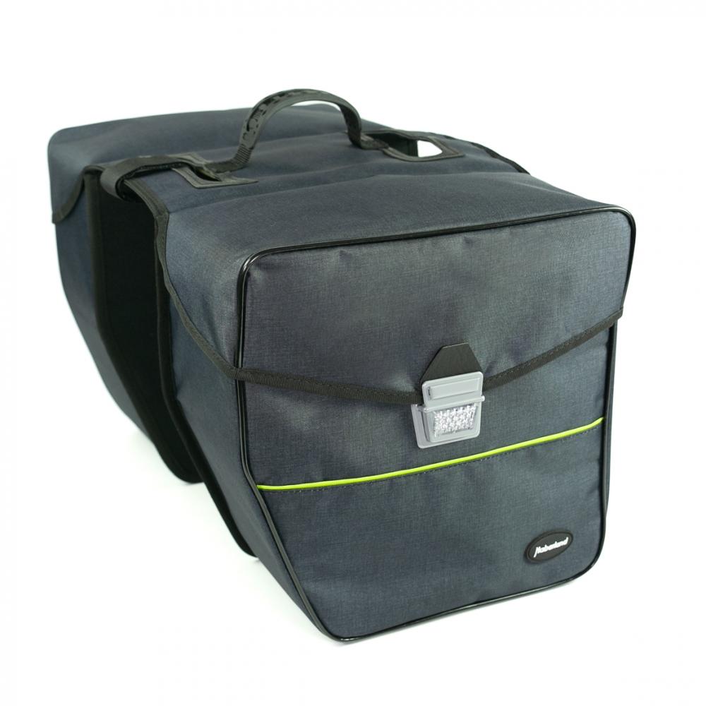 Haberland Doppeltasche eMotion anthrazit 31x31x16cm 31l - geräumige Gepäckträgertasche