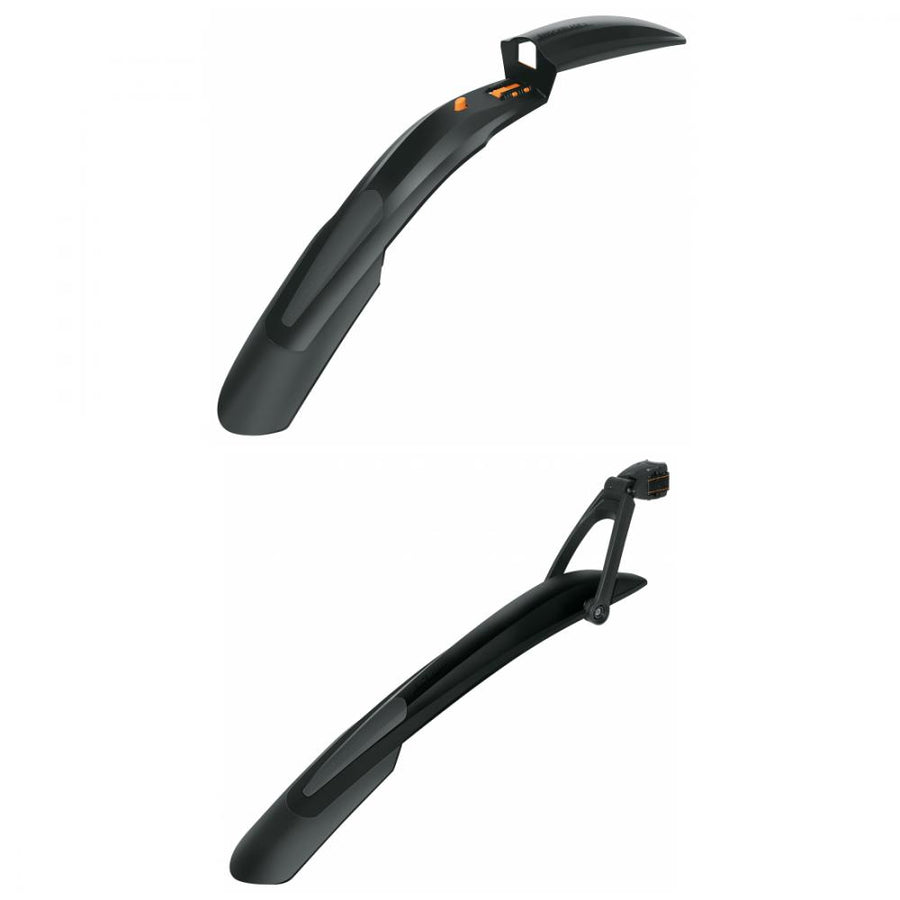 SKS Schutzblech-Set: Shockblade DARK & X-Blade DARK für 28/29 Zoll Fahrräder, schwarz.