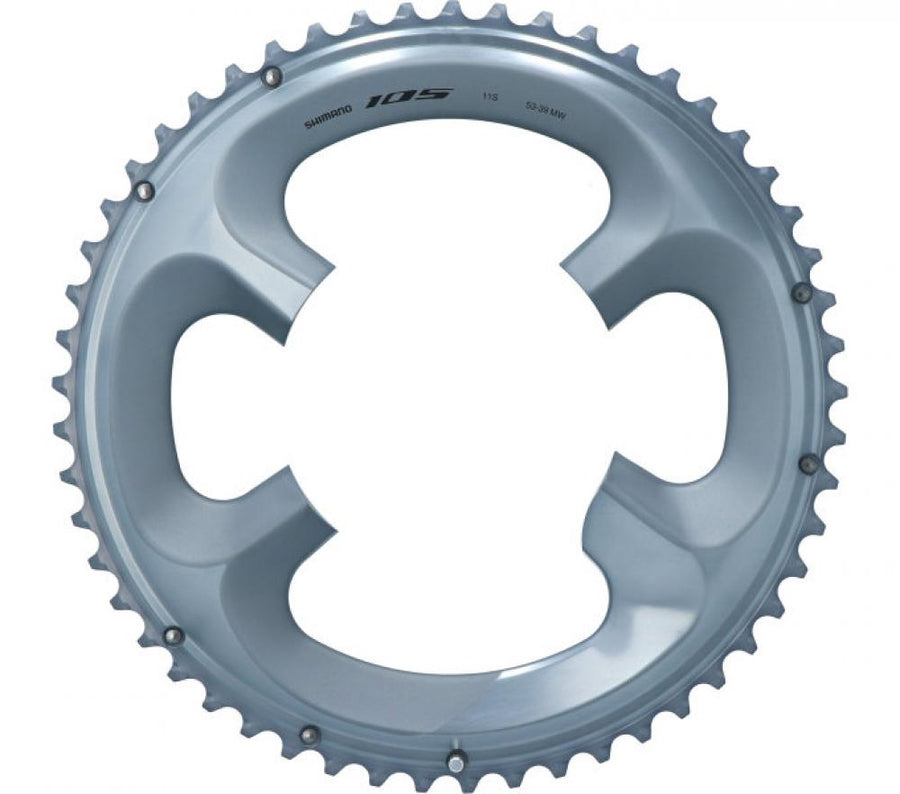 SHIMANO Kettenblatt 105 FC-R7000 53 Zähne Silber - präzise Schaltperformance für Rennrad-Antriebe