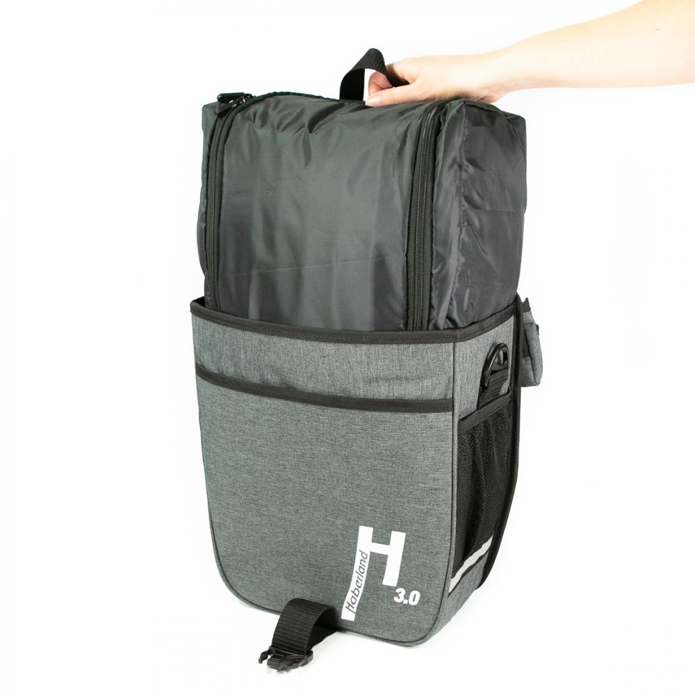 Haberland Einsatz für Einzel-/Doppeltaschen schwarz - mehr Ordnung auf Tour
