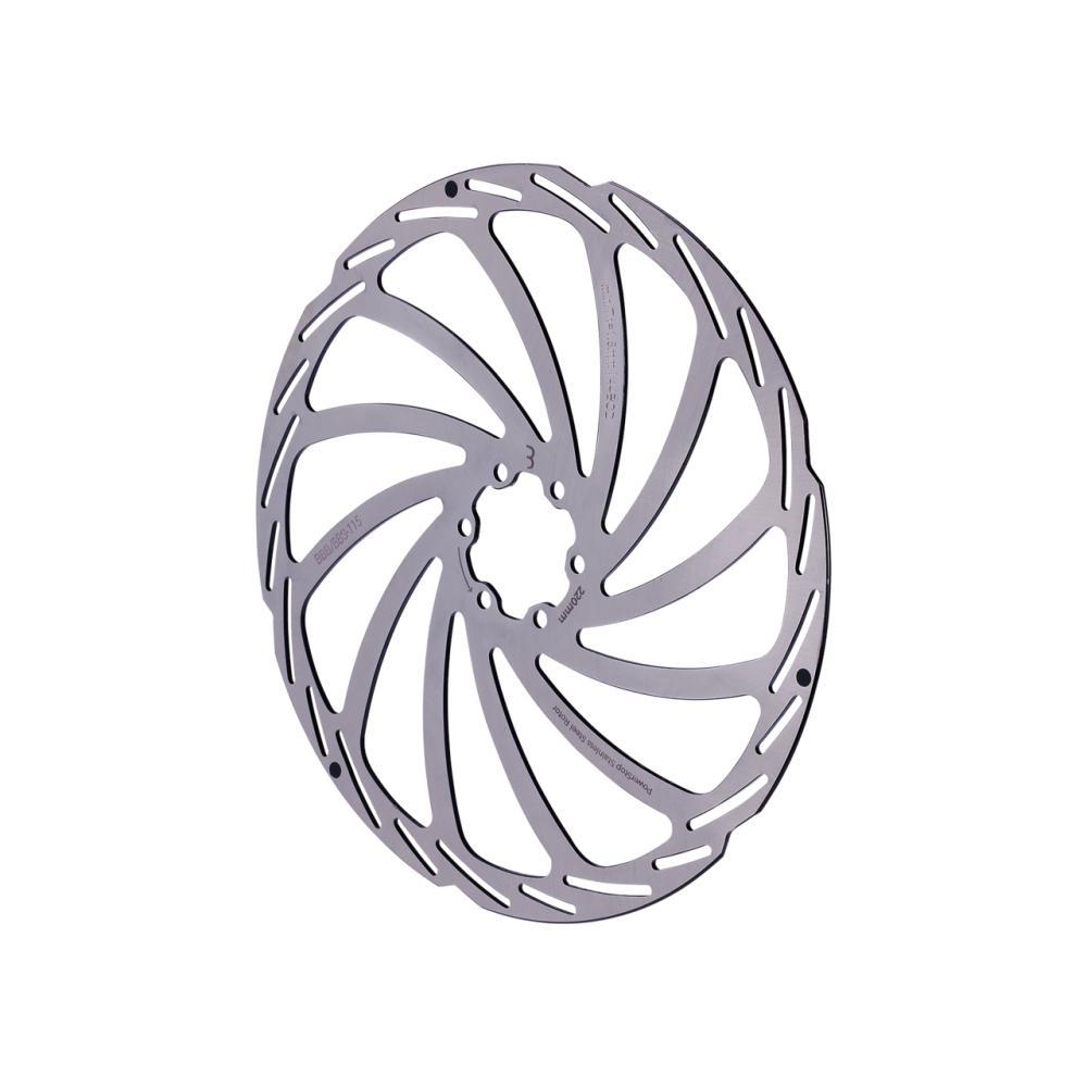 BBB Cycling Bremsscheibe PowerStop 220 mm silber - starke Bremsleistung für moderne Scheibenbremsen