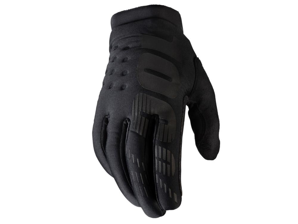 100% Brisker Cold Weather Glove L black - warmer MTB-Handschuh mit Top-Grip