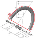 SHIMANO RIM FOR COMPLETE WHEEL WH-R8170-C36-TL Frontfelge - 12MM