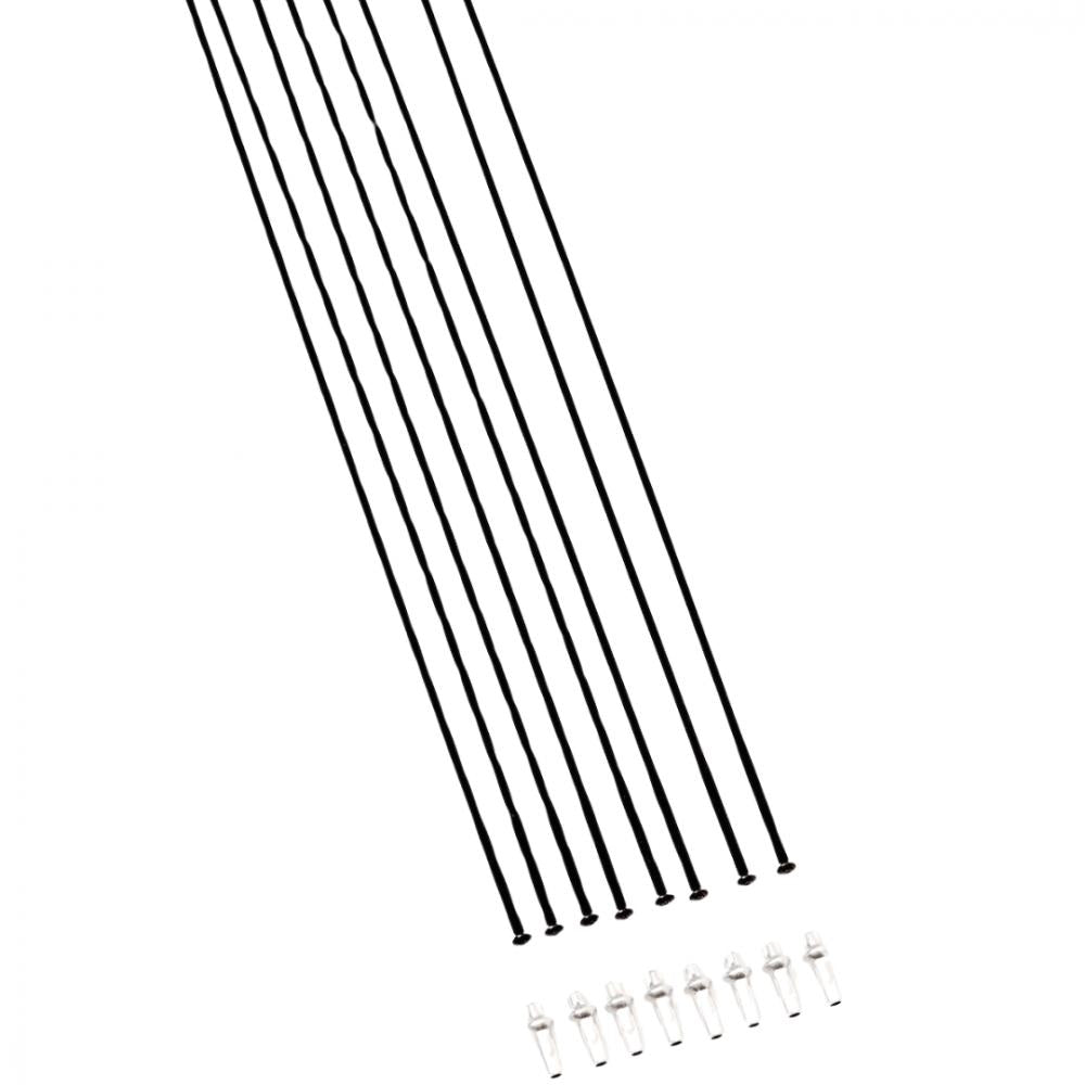 DT Swiss Speichenkit schwarz mit Nippeln, präziser Laufradersatz für CRC 1400 SPLINE 24 mm Disc.
