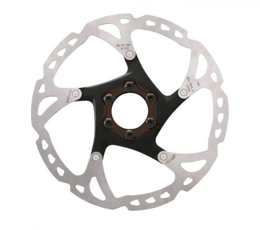 SHIMANO BREMSSCHEIBE RT76 180MM 6L Bremsscheibe - 180 mm 6-Loch Rotor