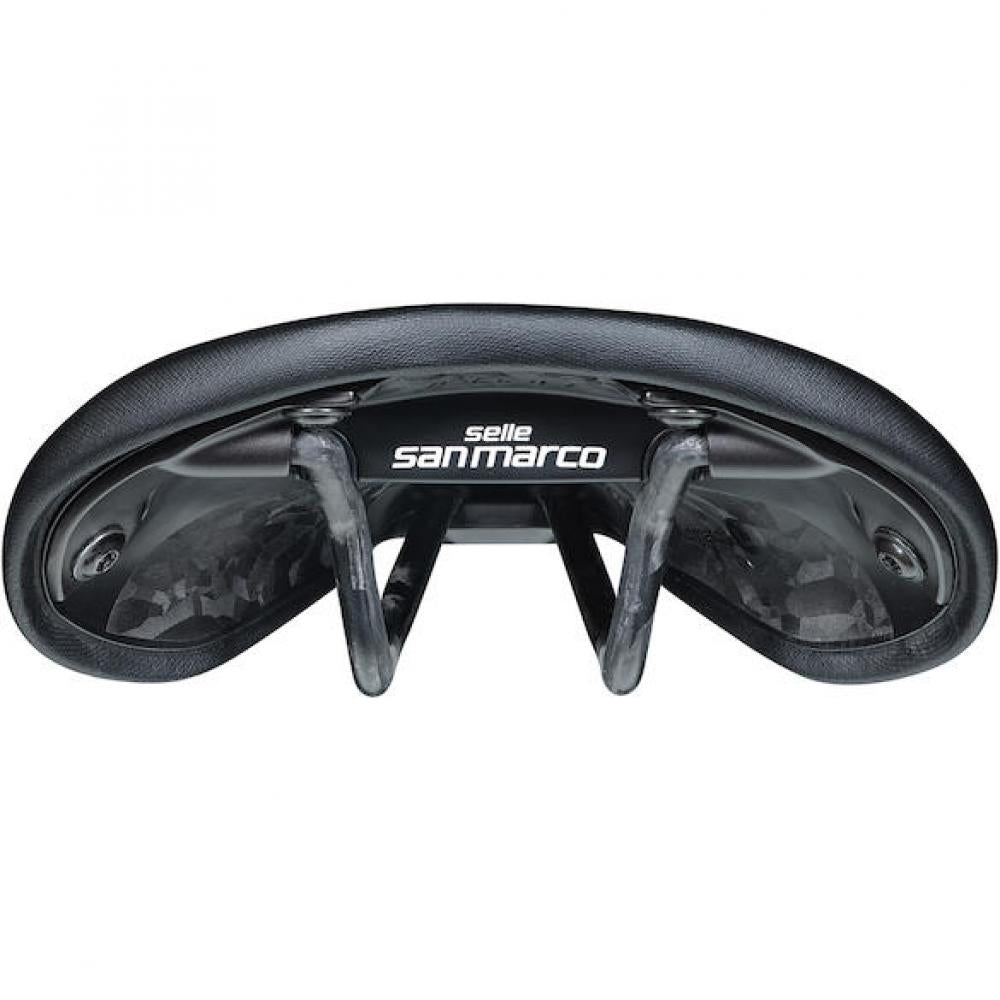 Selle San Marco Sattel Regal Short Open-Fit Carbon 165 x 255 mm Schwarz - komfortabler Gravel- & Bikepacking-Sattel
