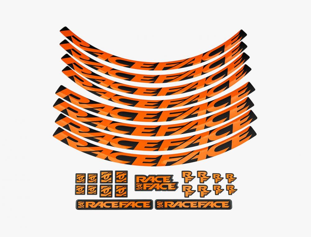 Race Face Laufrad Decal Set, medium, orange - stylisches Upgrade für dein Laufrad