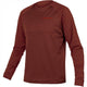 Endura SingleTrack Fleece Langarmshirt XL brick red - wärmendes Netzfleece, atmungsaktiv & isolierend mit Rücktasche
