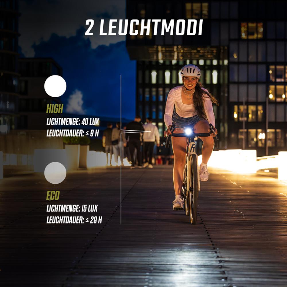 Sigma Licht AURA 40 & HIRO 10 USB-C Akku-Beleuchtungsset, 40 Lux - Sicherheit für Schulwege