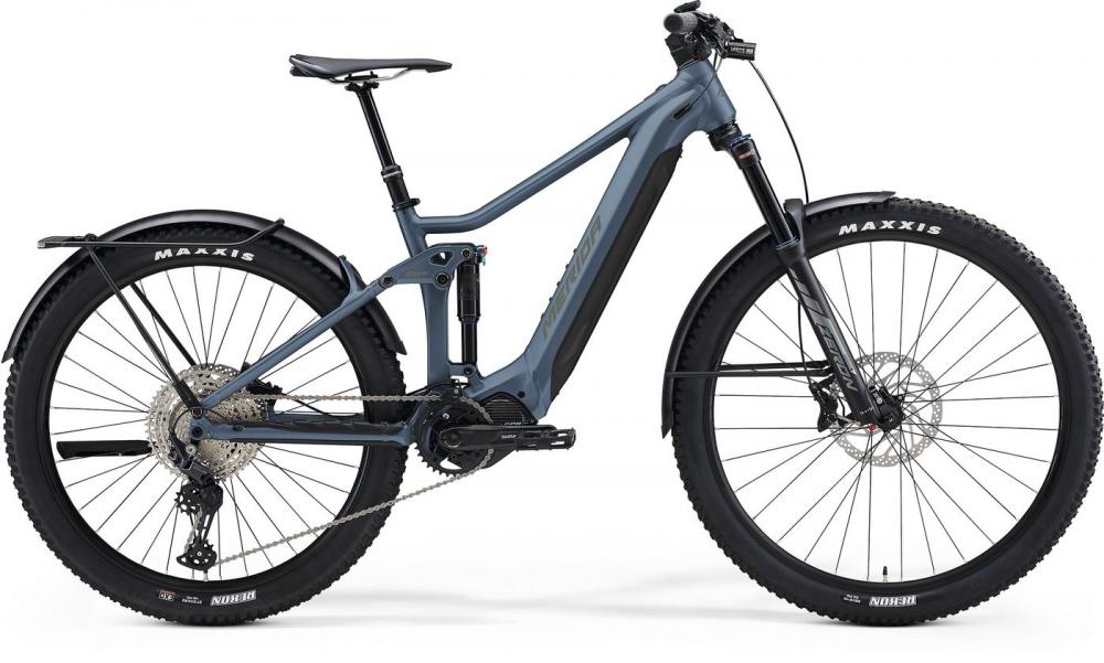 Merida eONE-FORTY 675 EQ EP1 XXL (50) Stahl-Blau/Grau - vielseitiges E-MTB für Trail & Alltag