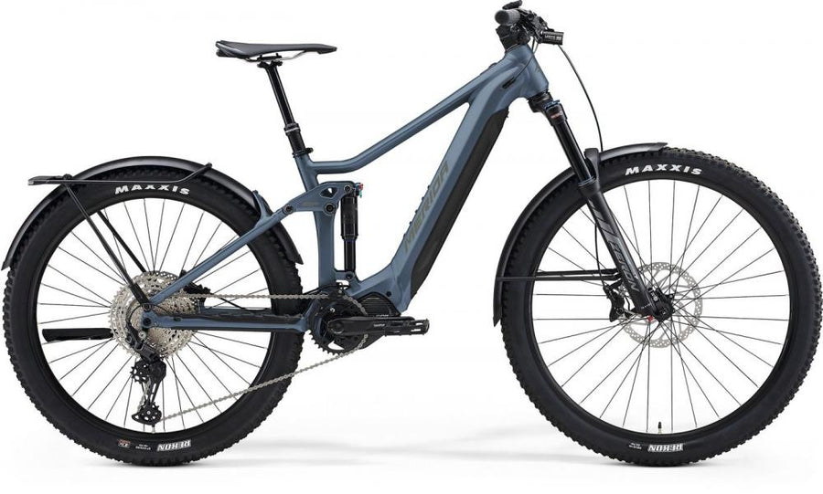 Merida eONE-FORTY 675 EQ EP1 XXL (50) Stahl-Blau/Grau - vielseitiges E-MTB für Trail & Alltag