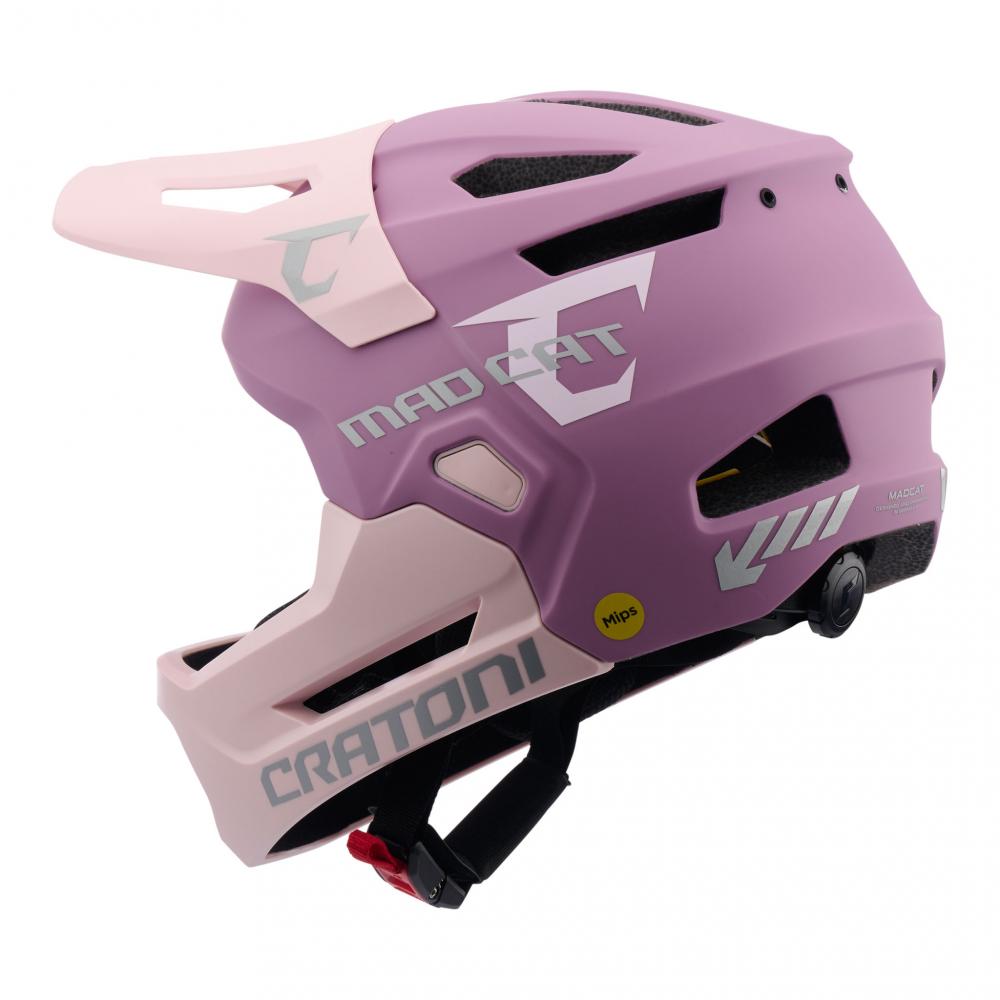 Cratoni MadCat MIPS Kinder-Fullface-Helm - blush-rose matt