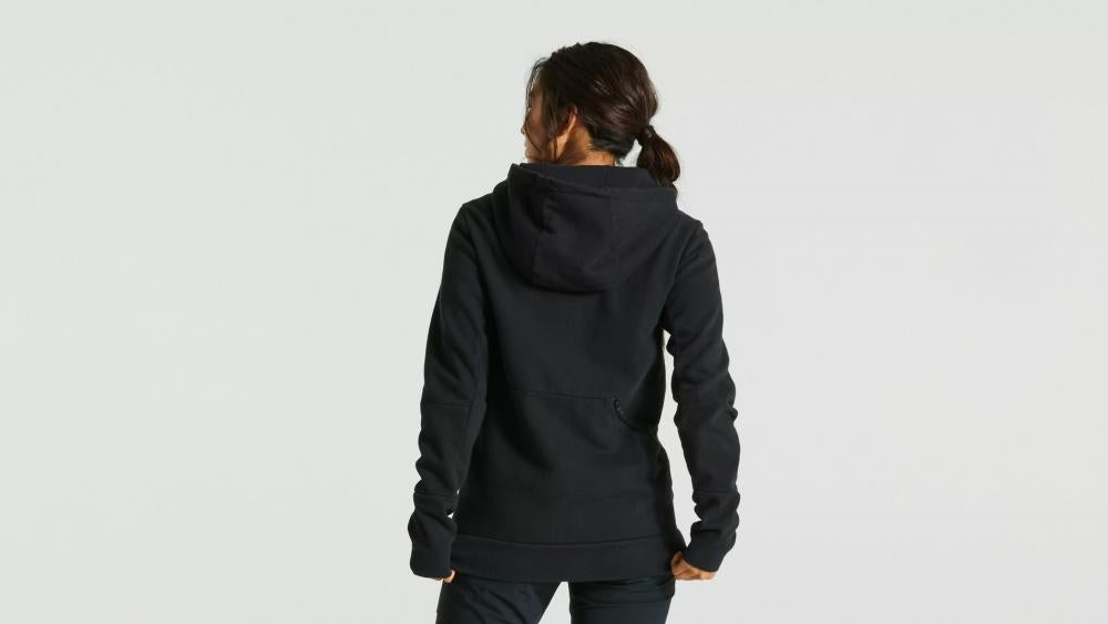 LEGACY WORDMARK ZIP-UP HOODIE WMN BLK S - Damen Kapuzenjacke mit Reißverschluss Schwarz - Bekleidung