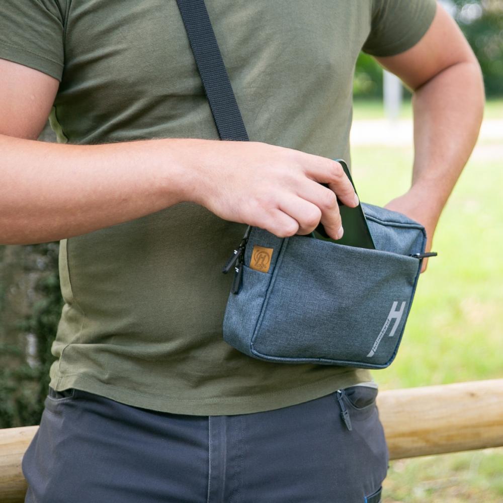 Haberland Lenkertasche Lifestyle anthrazit/reflex - stilvolle E-Bike-Lenkertasche aus recyceltem PET