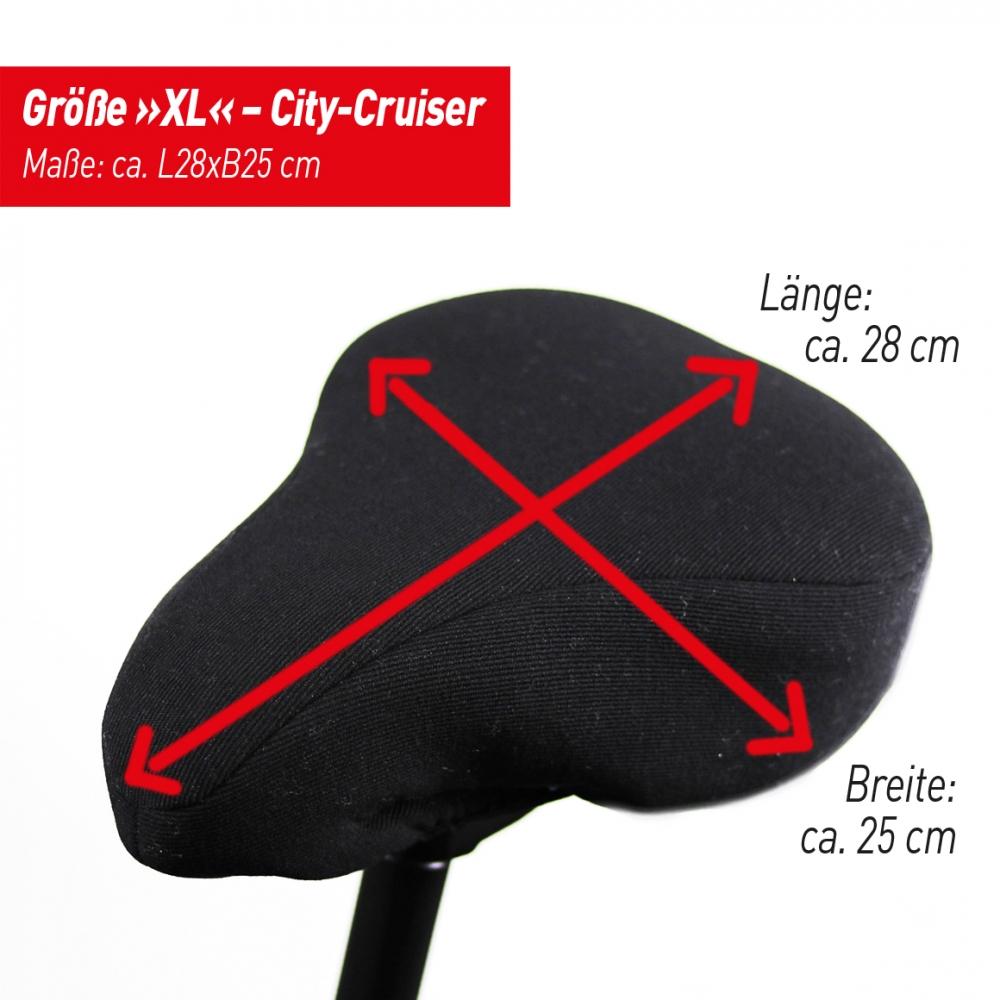 Haberland Sattelbezug Perlon City Cruiser XL schwarz - extra Komfort & Regenschutz