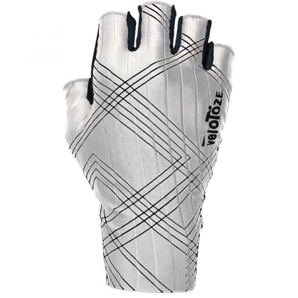VeloToze Handschuhe Aero weiß L Weiß - aerodynamische Rennrad-Handschuhe mit Komfortpolsterung