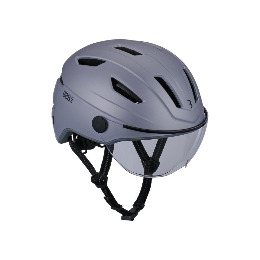 BBB Cycling Helm Move Faceshield L matt grau - sicherer E-Bike- & Speed-Pedelec-Helm