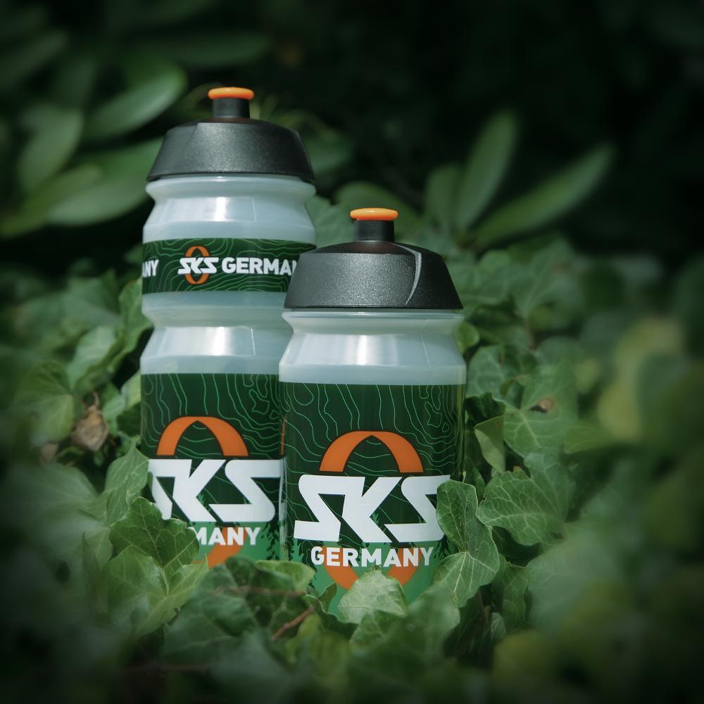 SKS BIO Trinkflasche 500ml  Umweltfreundliche, BPA-freie Fahrradflasche aus biobasiertem Zuckerrohr-Kunststoff, spülmaschinengeeignet, auslaufsicheres Push-Pull-Ventil, hergestellt in Europa