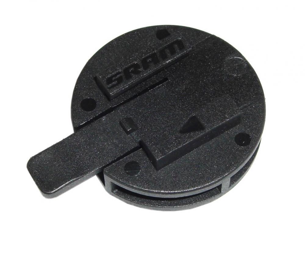 Schwarzer SRAM Quickview 1/4 zu Slide Lock Adapter für Garmin 605/705 Fahrradhalterung.