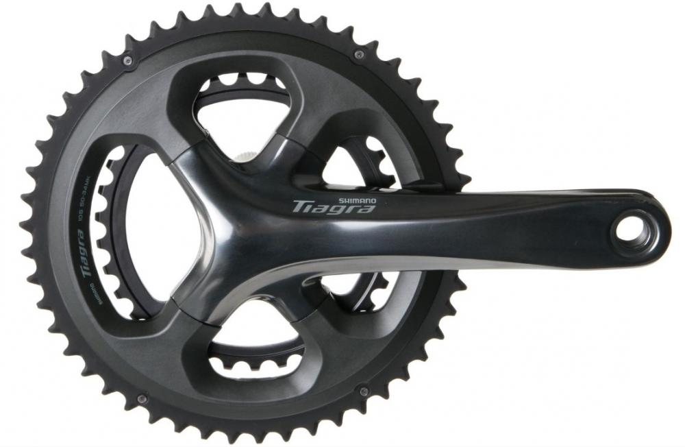 SHIMANO Kurbelgarnitur TIAGRA FC-4700 Kurbelgarnitur - 10-fach, 170 mm, 48-34 Zähne, 34 Zähne, Grau
