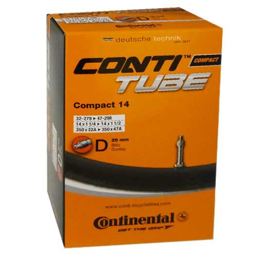 Continental Conti Compact 14 Fahrradschlauch 32-47/279-298 DV 26mm