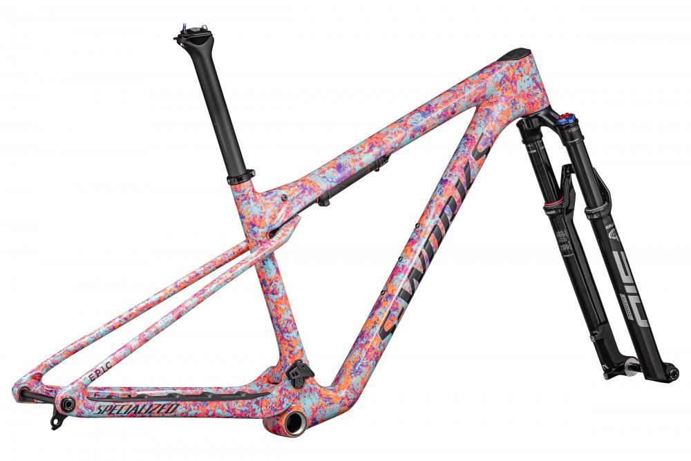 EPIC WC SW Rahmenset Lagoon Blue/Purple Orchid/Blaze XL - Carbon Mountainbike Fully Rahmen
