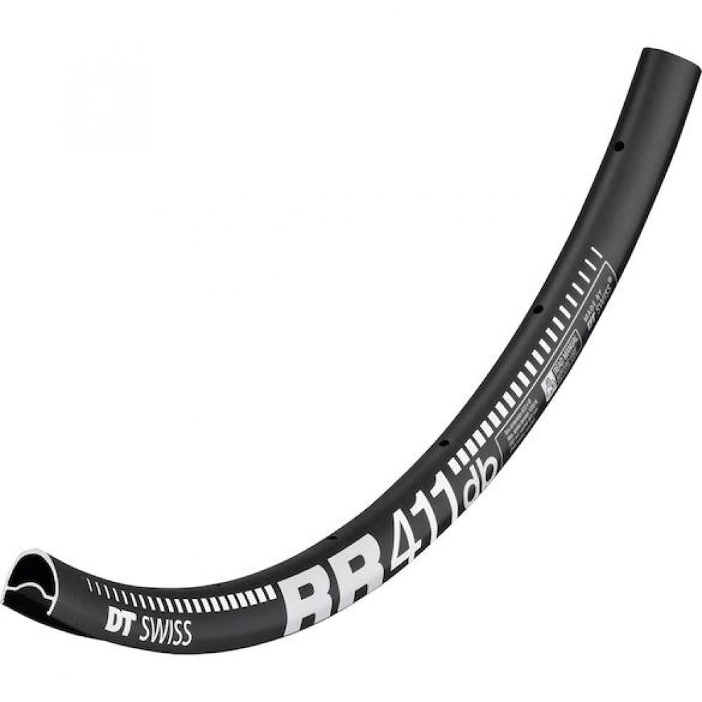 DT Swiss Felge RR 411 Asymmetric Disc 28 Loch Schwarz - leichte Performance-Felge für Scheibenbremse