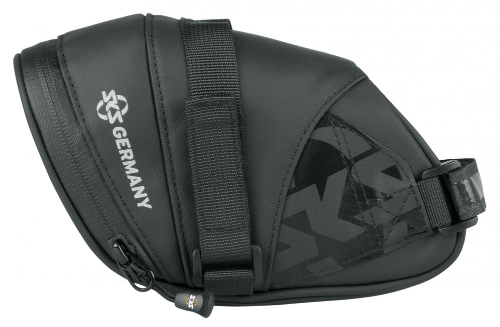 SKS Explorer Straps 800 Satteltasche schwarz  Wasserdichte Bikepacking-Tasche mit 0,8L Volumen, robuster Klettverschluss, ideal für MTB & Gravelbike