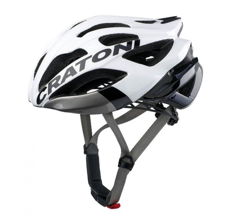 Cratoni Helm C-Bolt Road weiß schwarz glanz M/L 56 bis 59cm