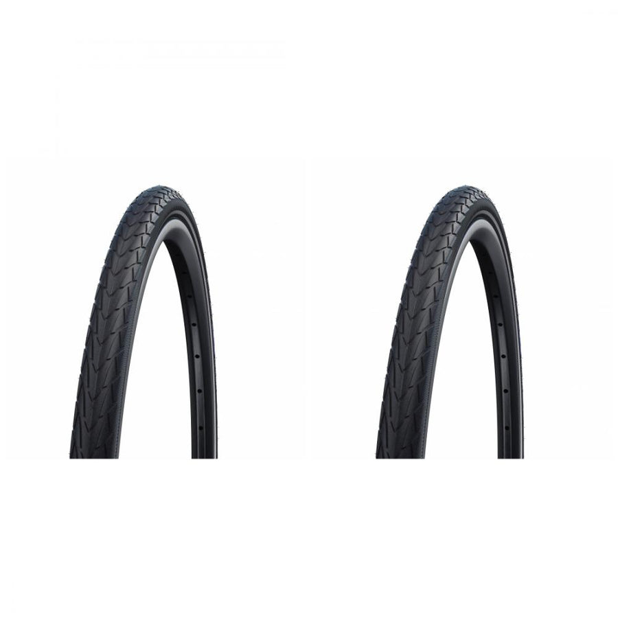 Schwalbe Marathon Racer 2x HS429 28x1.35 Drahtreifen, leichtester Marathon mit RaceGuard Pannenschutz, SpeedGrip-Compound, LiteSkin-Seitenwand, Reflexstreifen, ETRTO 35-622