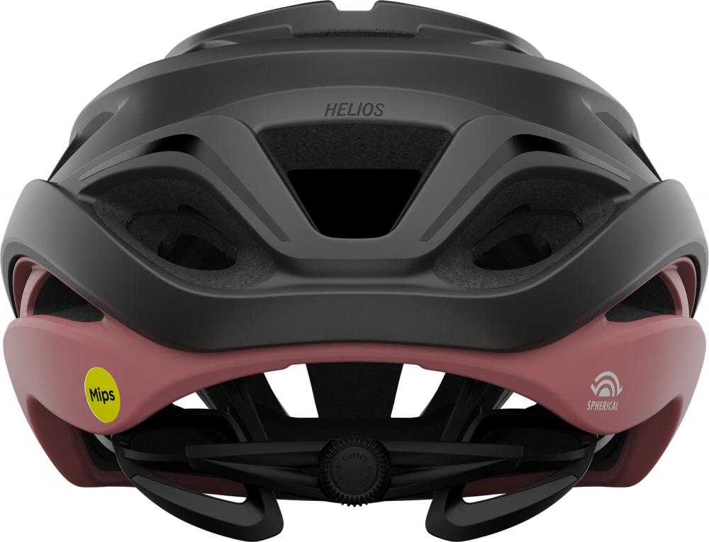 Giro Helios Spherical Helm, Matte Metallic Coal/Dusty Rose, L (59-63 cm), MIPS, Top-Belüftung, Roc Loc 5 Air, Ionic+ -Polster, Gravel & Rennrad