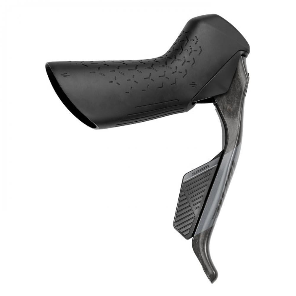 SRAM Scheibenbremse Scheibenbremse "Rival AXS E1"nHydraulisch - mit Schalthebel für Flat Mount schwarznBremshebel Carbon Schalthebel Kunststoff Edelstahl Kleinteile kabellos mit Airea Funkstandard programmierbar über die AXS App mit Griffweiteneinstellung