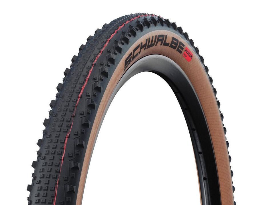 Schwalbe Thunder Burt MTB Reifen schwarz/braun mit markantem Profil und Logo auf der braunen Seitenwand.