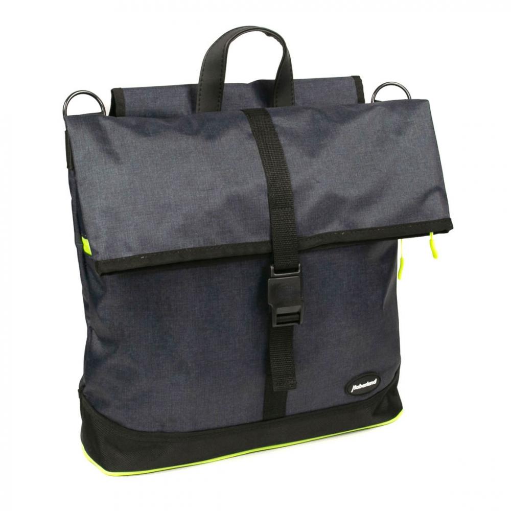 Haberland Shoppertasche eMotion - anthrazit/grün - praktische Fahrrad-Shopper-Tasche