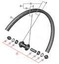 Shimano Y2MC98010 Nabenachseinheit für HB-TC500-12 12 x 100 mm