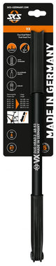 SKS Duokopf-Pumpe VX schwarz  Vielseitige Fahrradpumpe für DV/AV/SV Ventile, 505 mm Länge, ideal für RH 54-58 cm