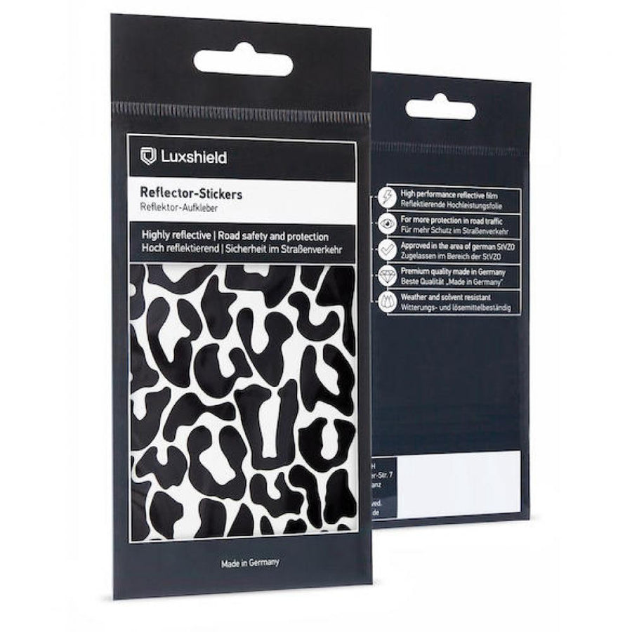 Luxshield Reflektor-Sticker Leopard Einheitsgröße Schwarz - erhöhte Sichtbarkeit im Stradenverkehr