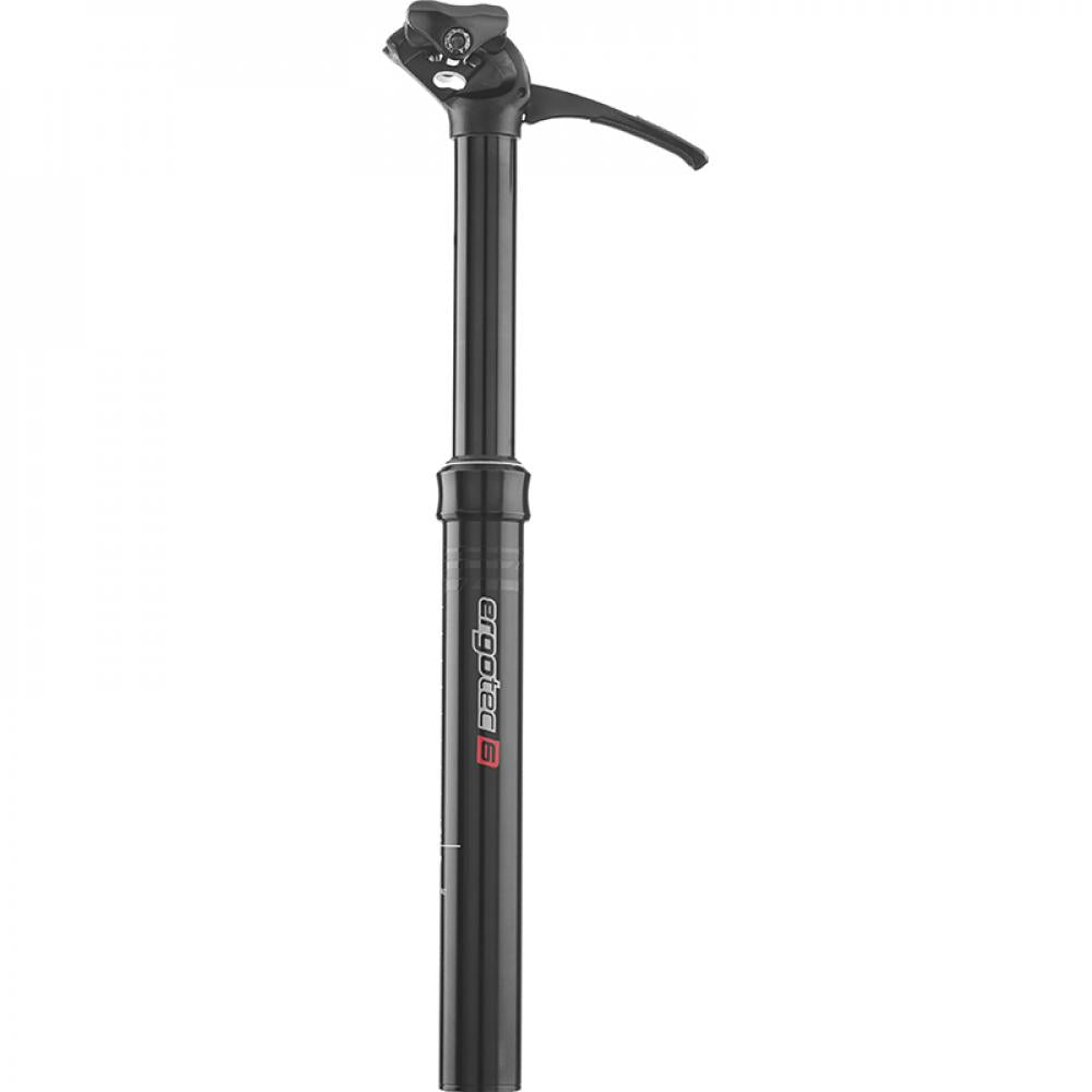 Ergotec Up & Down Teleskop-Sattelstütze 31,6mm in Schwarz mit Hebel, Aluminium 6061 T6, Level 6.