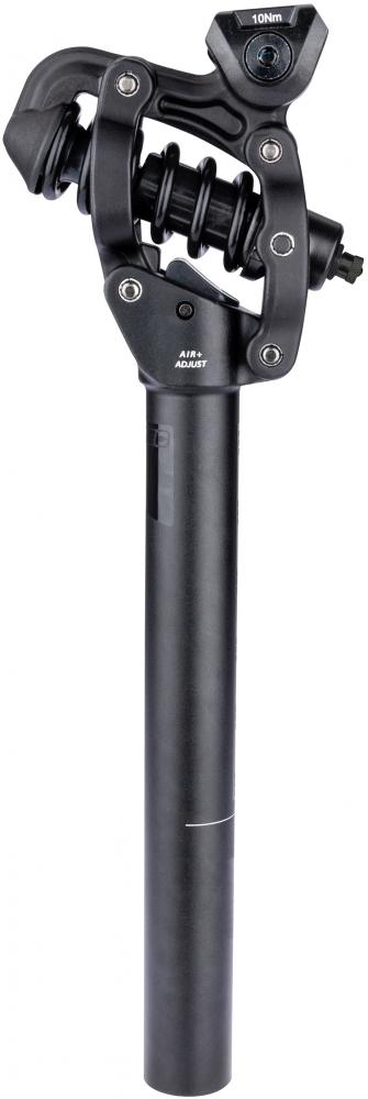 CONTEC Nara Air Link+ Parallelogramm-Federsattelstütze 31,6x350mm, 58mm Federweg, Luft-/Stahlfeder, bis 120kg, schwarz matt