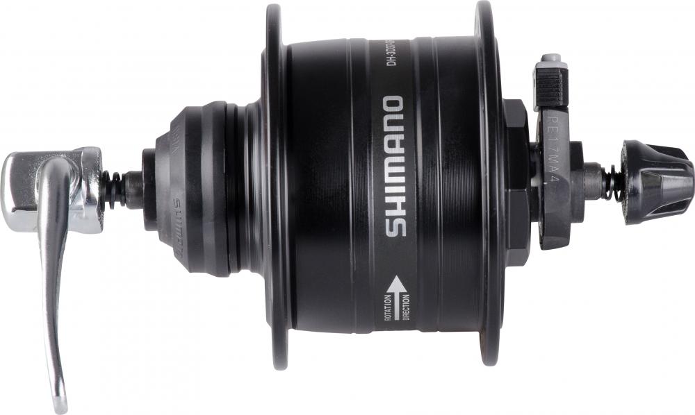 SHIMANO Nabendynamo DH-3D37 6 Volt 3 Watt 32 Loch Center-Lock Schwarz