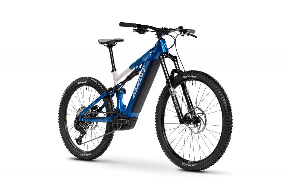 GHOST E-ASX Universal E-MTB 800 Wh Größe L - Candy Blue/Coffee Arctic Dust