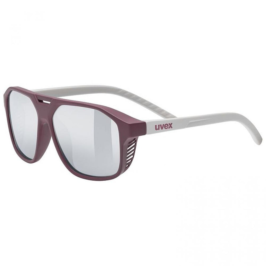 uvex Cosmic Sonnenbrille Cranberry Matt - Verspiegelt Silber, UV400 Schutz, Einheitsgröße, Sportbrille